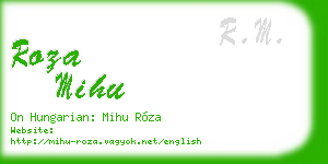 roza mihu business card